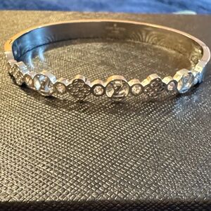 Louis Vuitton Silver Bracelet with Crystal Accents size 7
